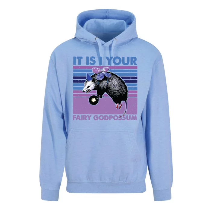 It Is I Your Fairy Godpossum Retro Opossum Lover Unisex Surf Hoodie