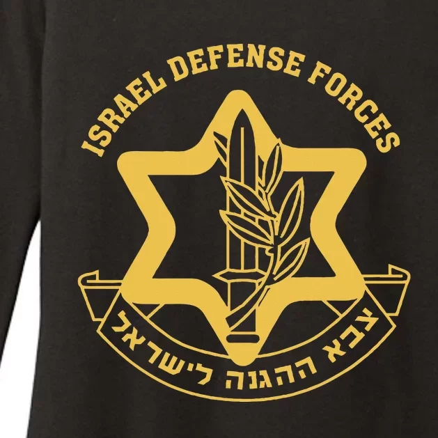 Idf Israel Israeli Defense Forces Zahal Womens CVC Long Sleeve Shirt