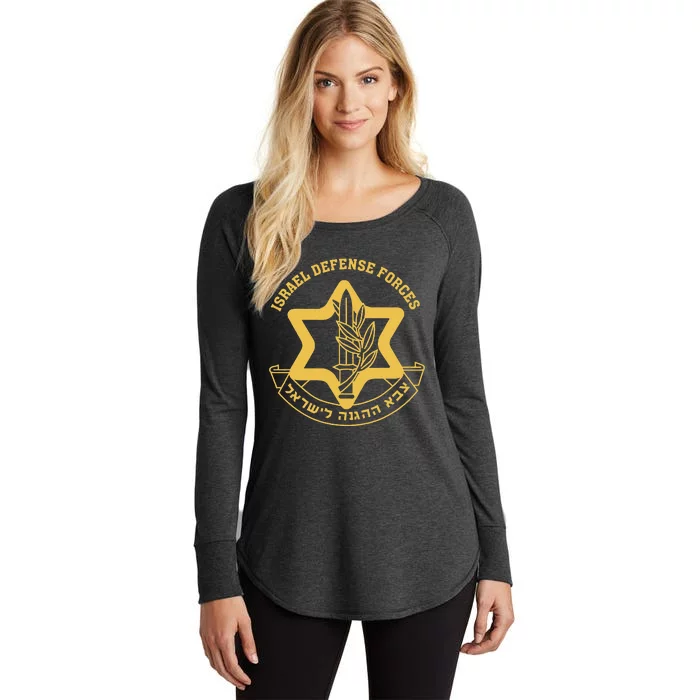 Idf Israel Israeli Defense Forces Zahal Women's Perfect Tri Tunic Long Sleeve Shirt