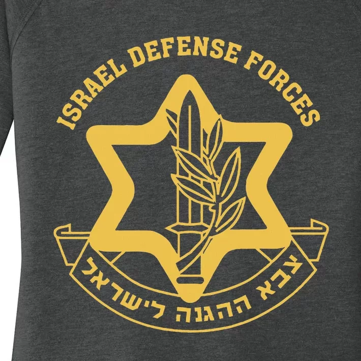 Idf Israel Israeli Defense Forces Zahal Women's Perfect Tri Tunic Long Sleeve Shirt