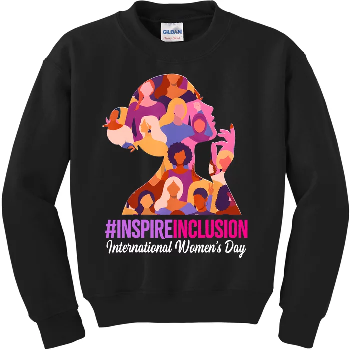 Inspire Inclusion International Women Day 2024 Kids Sweatshirt