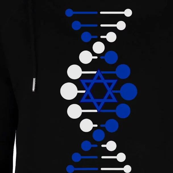 Israel Its In My Dna Star Of David Am Yisrael Chai Womens Funnel Neck Pullover Hood