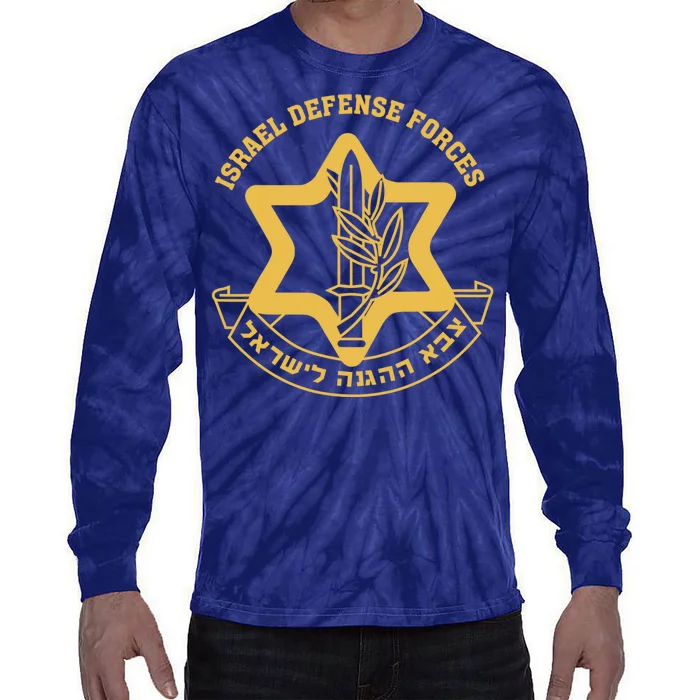 Idf Israel Israeli Defense Forces Zahal Tie-Dye Long Sleeve Shirt