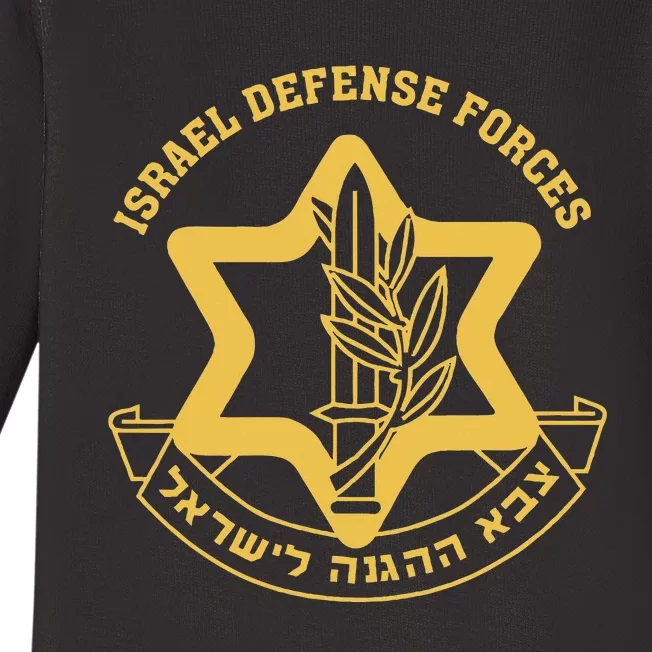 IDF Israel Israeli Defense Forces Zahal Baby Long Sleeve Bodysuit