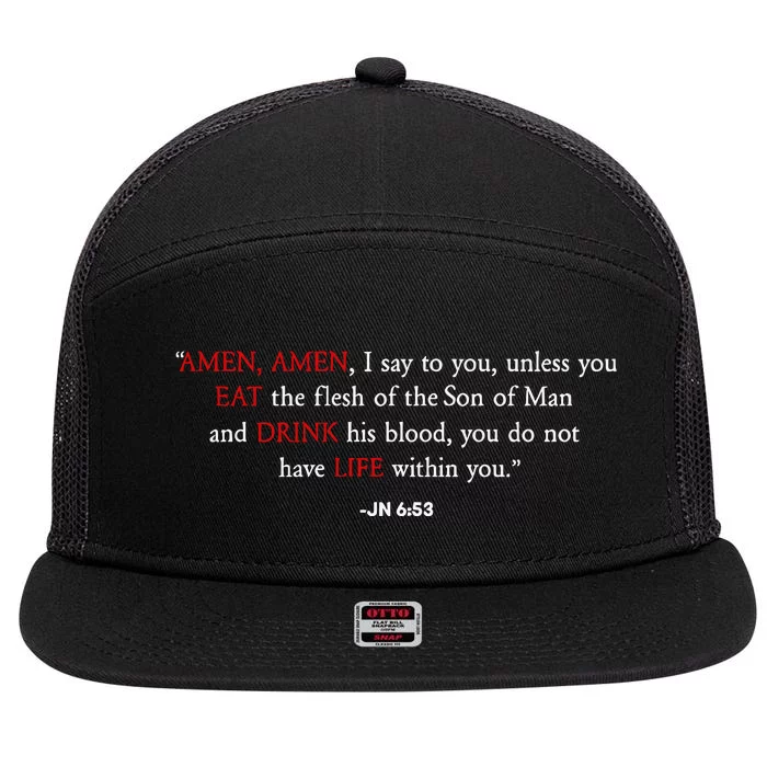 If It Is Just A Symbol To Hell With F.OConnor Amen Amen I Say To You 7 Panel Mesh Trucker Snapback Hat