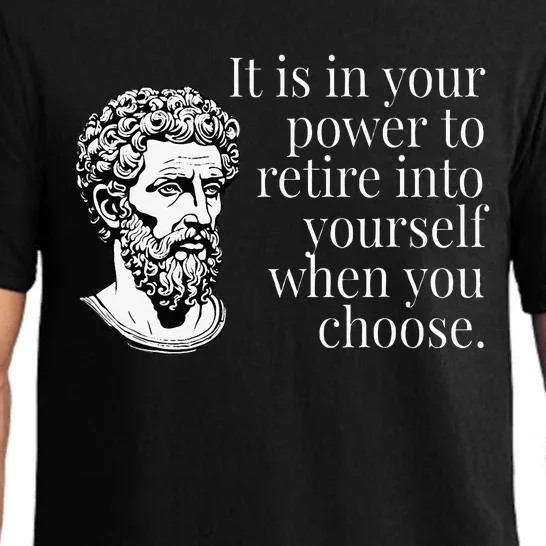 It Is In Your Power To Retire Into Yourself Marcus Aurelius Pajama Set