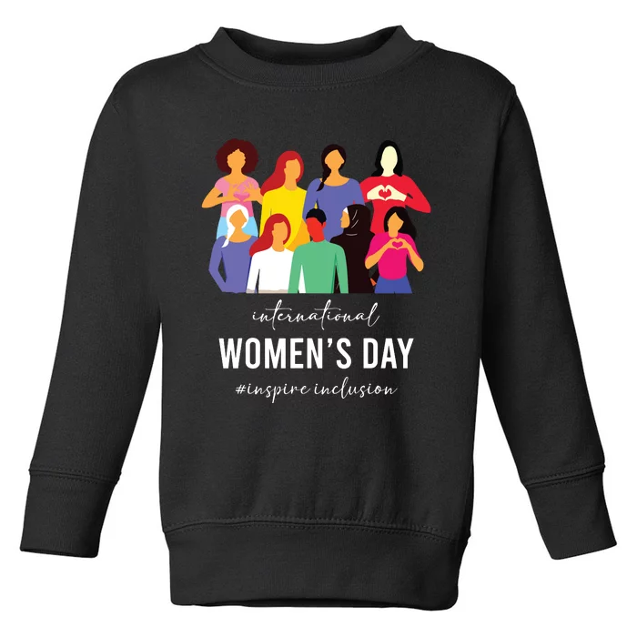 Inspire Inclusion International Women Day 2024 For Women Toddler Sweatshirt