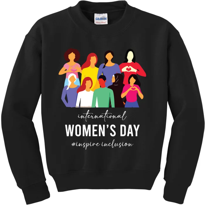 Inspire Inclusion International Women Day 2024 For Women Kids Sweatshirt