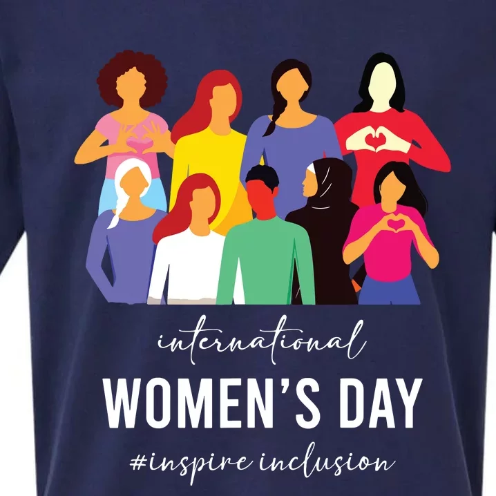 Inspire Inclusion International Women Day 2024 For Women Sueded Cloud Jersey T-Shirt