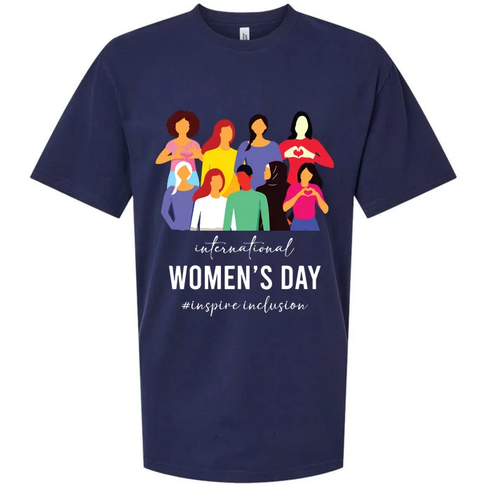 Inspire Inclusion International Women Day 2024 For Women Sueded Cloud Jersey T-Shirt