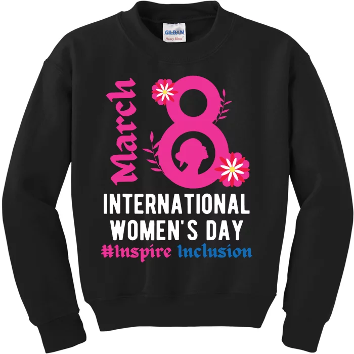 Inspire Inclusion International Women Day 2024 March 8 2024 Kids Sweatshirt