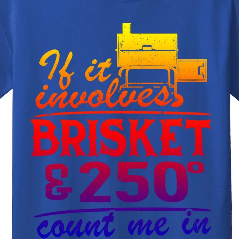 If It Involves Brisket And 250 Degrees Count Me In Meat Smoker Cute Gift Kids T-Shirt