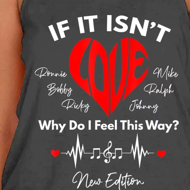 If It Isn't Love Ronnie Bobby Ricky Mike Ralph And Johnny Women's Knotted Racerback Tank