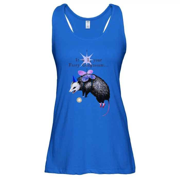 It Is I Your Fairy God Possum Funny Opossum Ladies Essential Flowy Tank