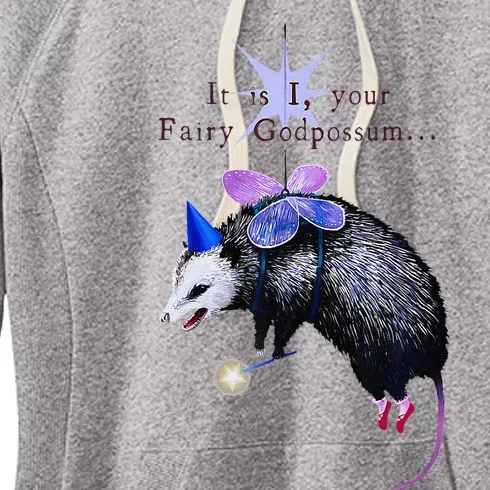 It Is I Your Fairy God Possum Funny Opossum Women's Fleece Hoodie