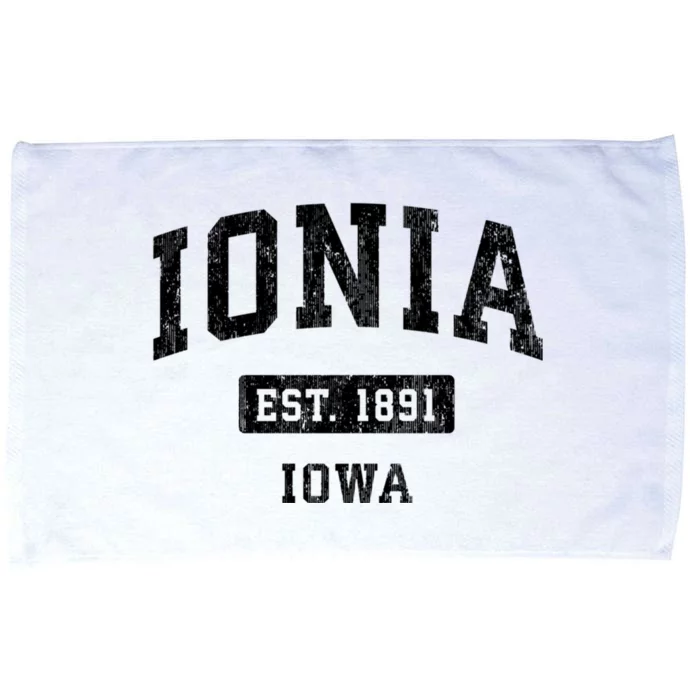 Ionia Iowa Ia Vintage Sports Established Microfiber Hand Towel