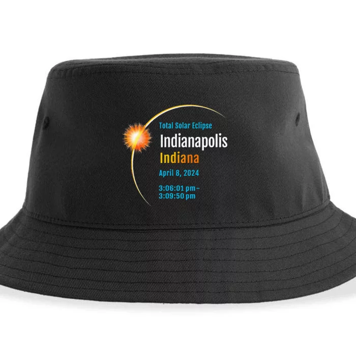 Indianapolis Indiana IN Total Solar Eclipse 2024 1 Sustainable Bucket Hat