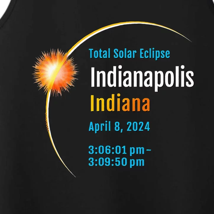 Indianapolis Indiana IN Total Solar Eclipse 2024 1 Performance Tank