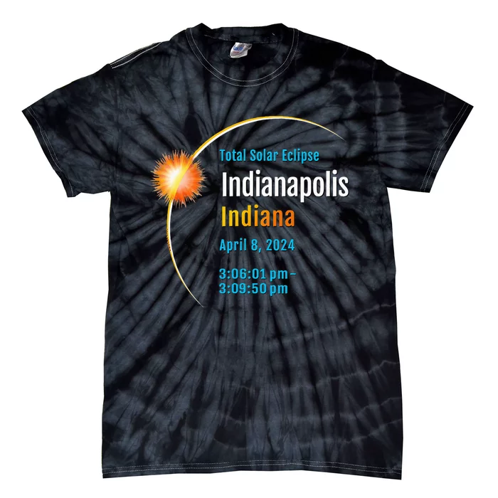 Indianapolis Indiana IN Total Solar Eclipse 2024 1 Tie-Dye T-Shirt