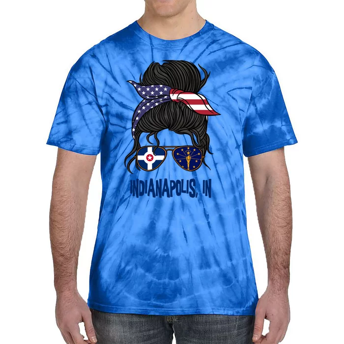 Indiana Indiana Indianapolis Flag Cute Gift Tie-Dye T-Shirt