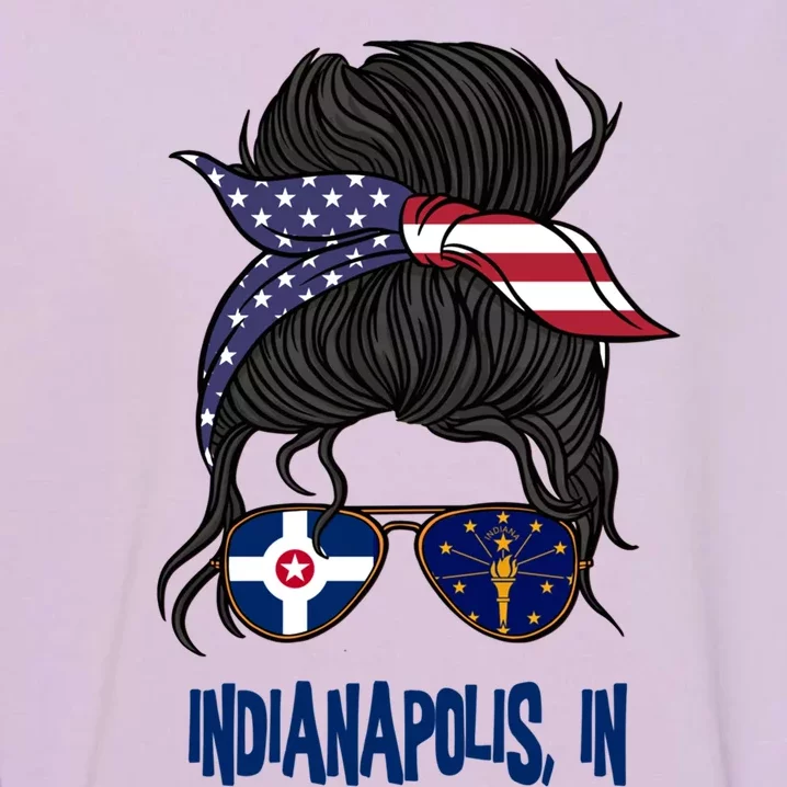 Indiana Indiana Indianapolis Flag Cute Gift Garment-Dyed Sweatshirt