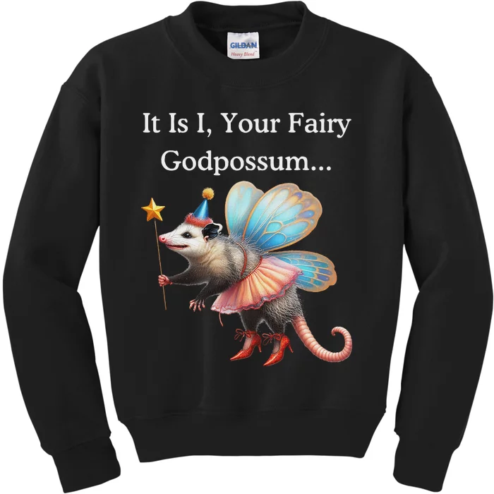 It Is I Your Fairy Godpossum Kids Sweatshirt