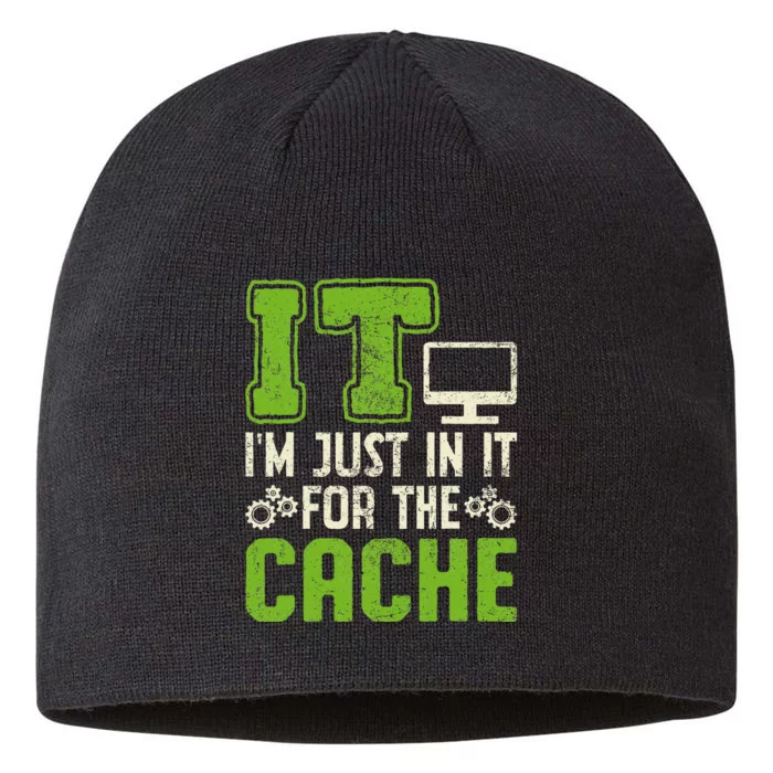 It IM Just In It For The Cache It Helpdesk Tech Support 8 1/2in Sustainable Knit Beanie