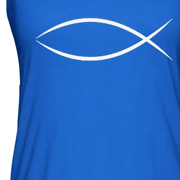 ICHTHYS ICHTHUS JESUS FISH CHRISTIAN SYMBOL Ladies Essential Flowy Tank