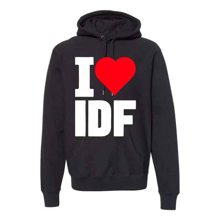 Israelheart I Love Idf Premium Hoodie