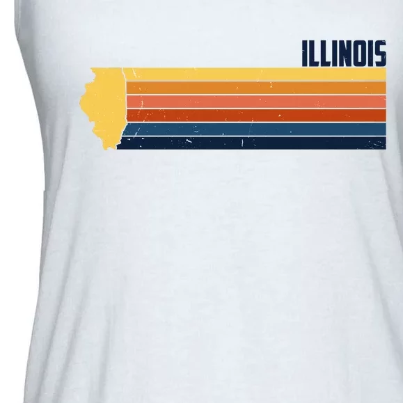 Retro Vintage Illinois Ladies Essential Flowy Tank