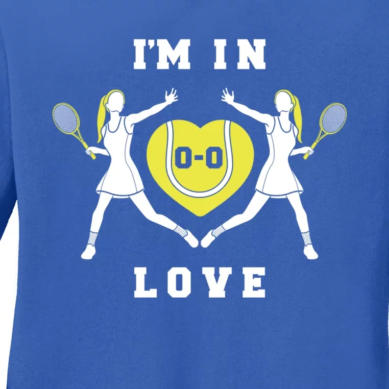 I'm In Love Funny Female Tennis Player Saying Slogan Gift Ladies Long Sleeve Shirt