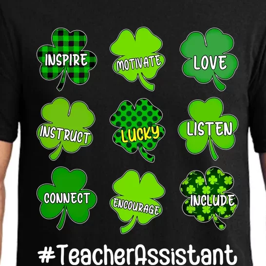 Irish Inspire Love Lucky Teacher Assistant St Patricks Day Funny Gift Pajama Set