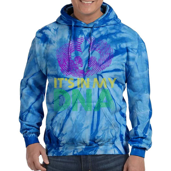 Its In My Dna Fingerprint Masquerade Costume Mardi Gras Cute Gift Tie Dye Hoodie