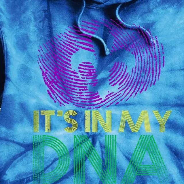 Its In My Dna Fingerprint Masquerade Costume Mardi Gras Cute Gift Tie Dye Hoodie