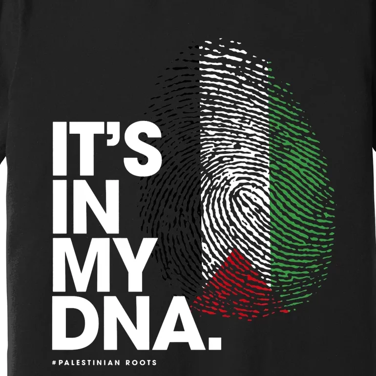 Its In My Dna Palestine Flag Palestinian Roots Premium T-Shirt