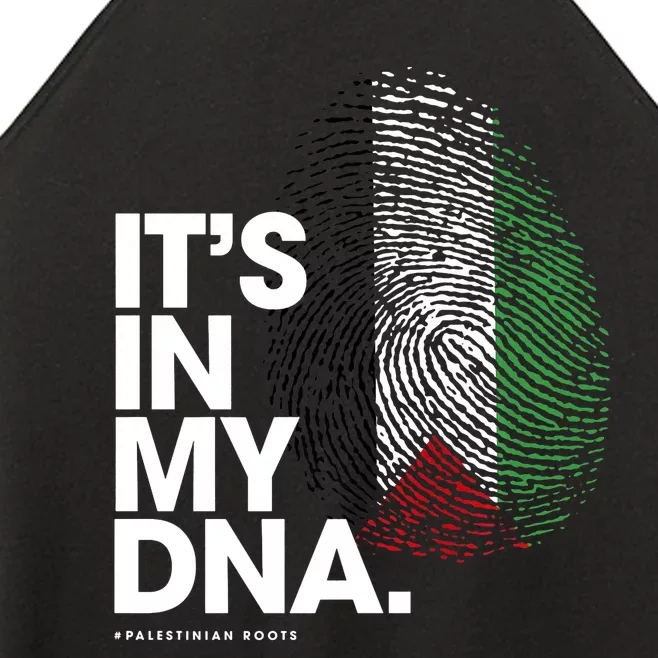 Its In My Dna Palestine Flag Palestinian Roots Women’s Perfect Tri Rocker Tank