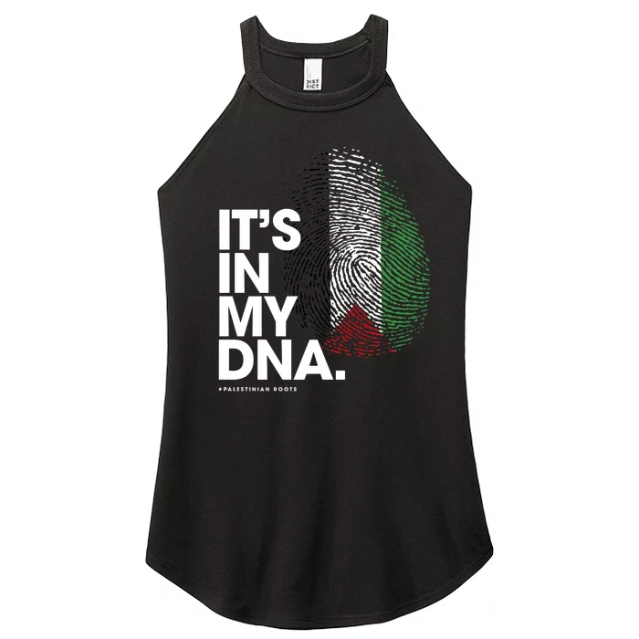 Its In My Dna Palestine Flag Palestinian Roots Women’s Perfect Tri Rocker Tank