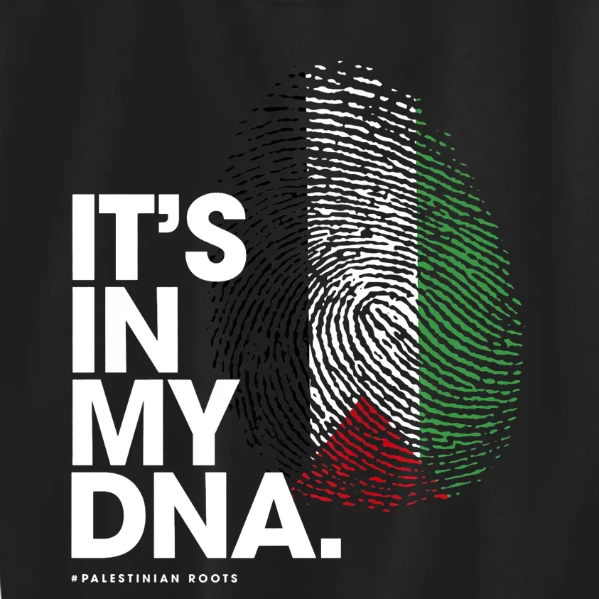 Its In My Dna Palestine Flag Palestinian Roots Kids Sweatshirt