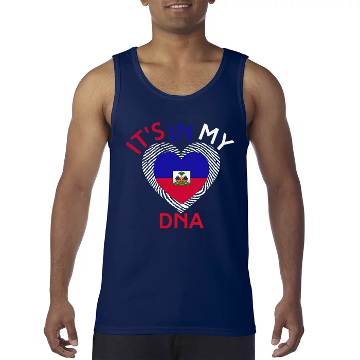 ItS In My Dna Haiti Flag Haitian Life Pride Haiti Patriotic Tank Top