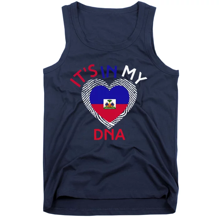 ItS In My Dna Haiti Flag Haitian Life Pride Haiti Patriotic Tank Top