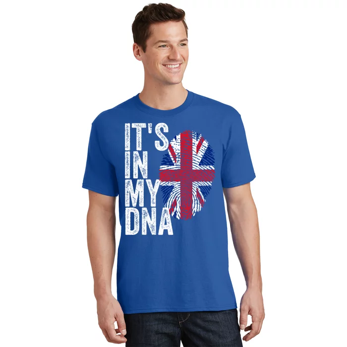 It's In My Dna England Union Jack Flag Christmas Gift Meaningful Gift T-Shirt