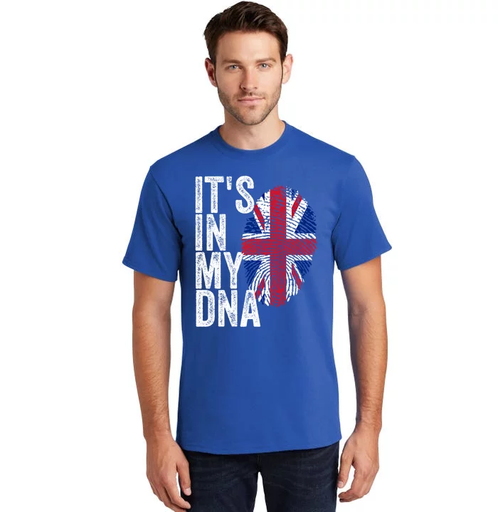 It's In My Dna England Union Jack Flag Christmas Gift Meaningful Gift Tall T-Shirt