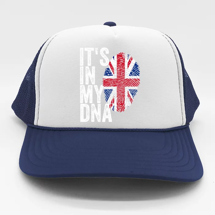 It's In My Dna England Union Jack Flag Christmas Gift Meaningful Gift Trucker Hat