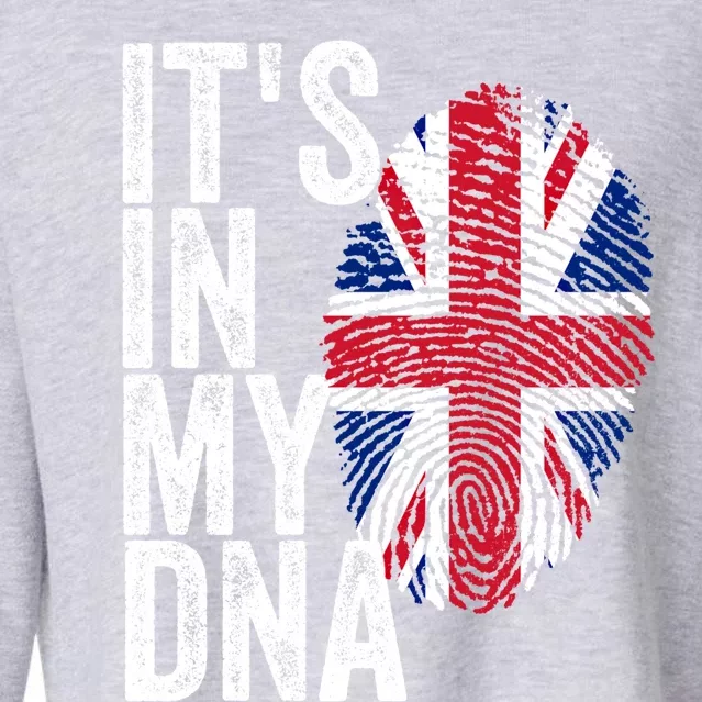 It's In My Dna England Union Jack Flag Christmas Gift Meaningful Gift Cropped Pullover Crew