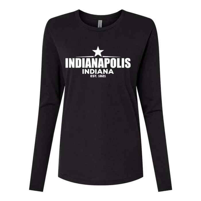 Indianapolis Indiana Meaningful Gift Womens Cotton Relaxed Long Sleeve T-Shirt