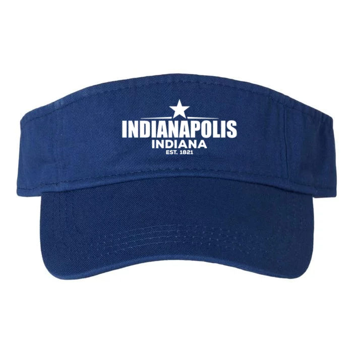 Indianapolis Indiana Meaningful Gift Valucap Bio-Washed Visor