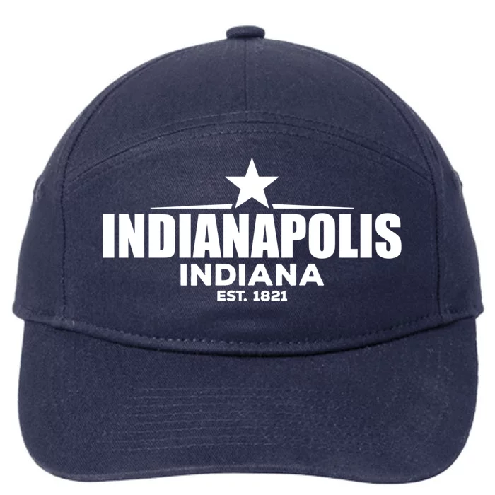 Indianapolis Indiana Meaningful Gift 7-Panel Snapback Hat