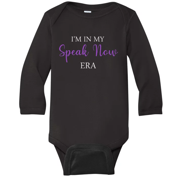 Im In My Speak Now Era Baby Long Sleeve Bodysuit