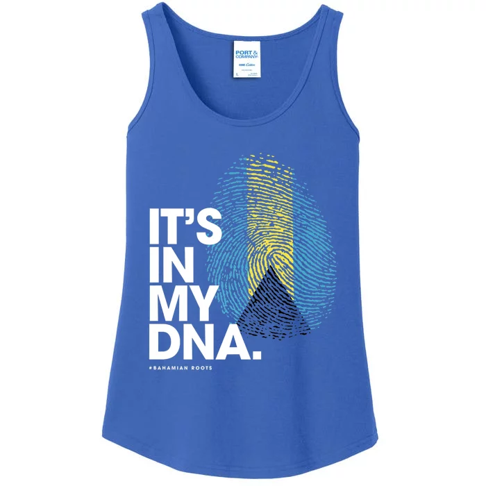 Its In My Dna Bahamas Flag Gift Bahamian Roots Gift Ladies Essential Tank