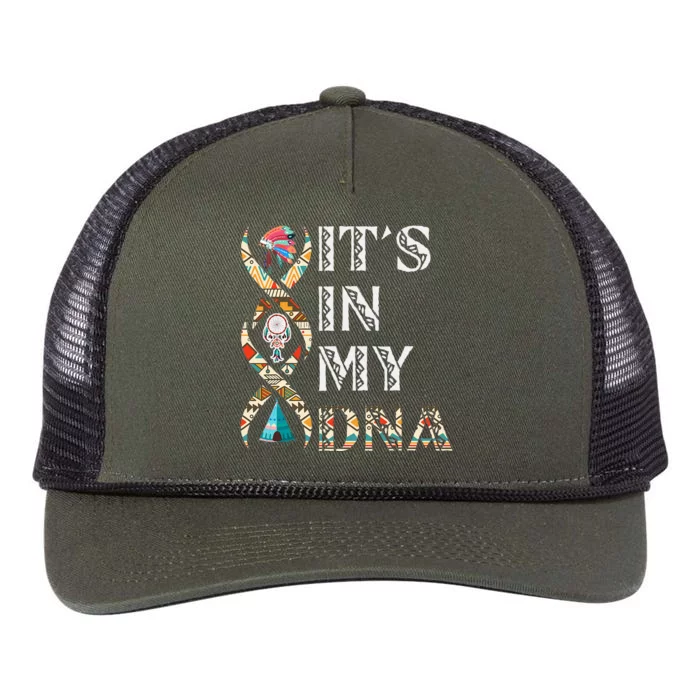 Its In My DNA Native American Retro Rope Trucker Hat Cap